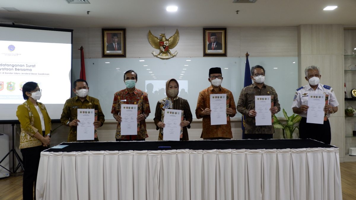 Lima Bupati Tandatangani Kesepakatan Bersama Optimalisasi Bandara Soedirman